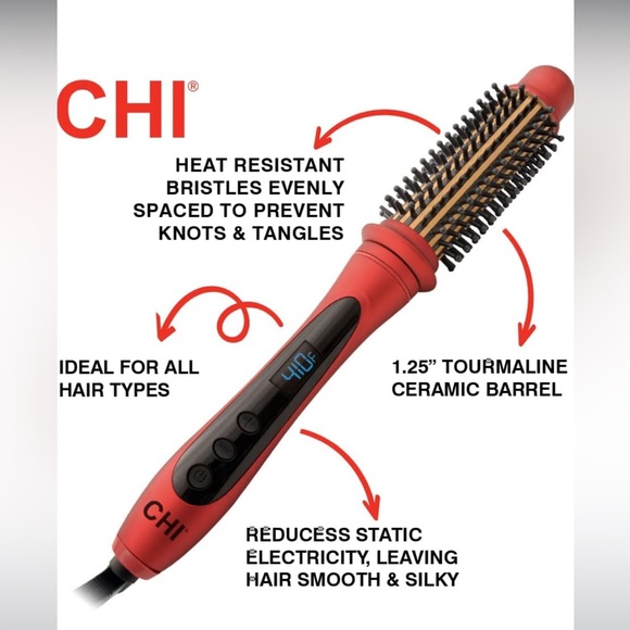 CHI Tourmaline Heated Round Brush - Picture 1 of 5